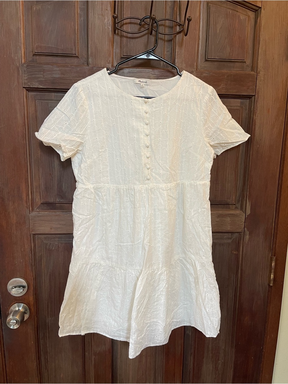 White Eyelet Short-Sleeve Dress by Madewell